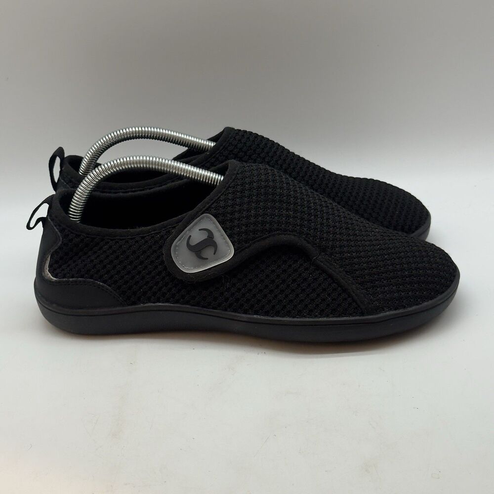 Scurtain Neuropathy Diabetic Shoe Women 9.5 Black Wide Toe Box Barefoot Walking